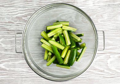 salted cucumbers