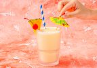 Side view of a pina colada