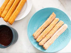 Overhead view of churros